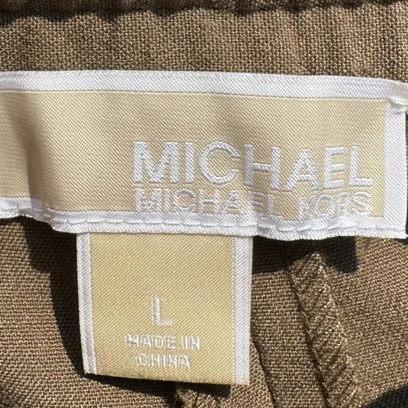 MICHAEL MICHAEL KORS Women Drawstring Joggers Pants High Rise Olive Green L - Picture 6 of 9